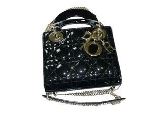 Mini Lady Dior Bag Black Patent Cannage Lambskin Certified by Rebag | MSRP $5500